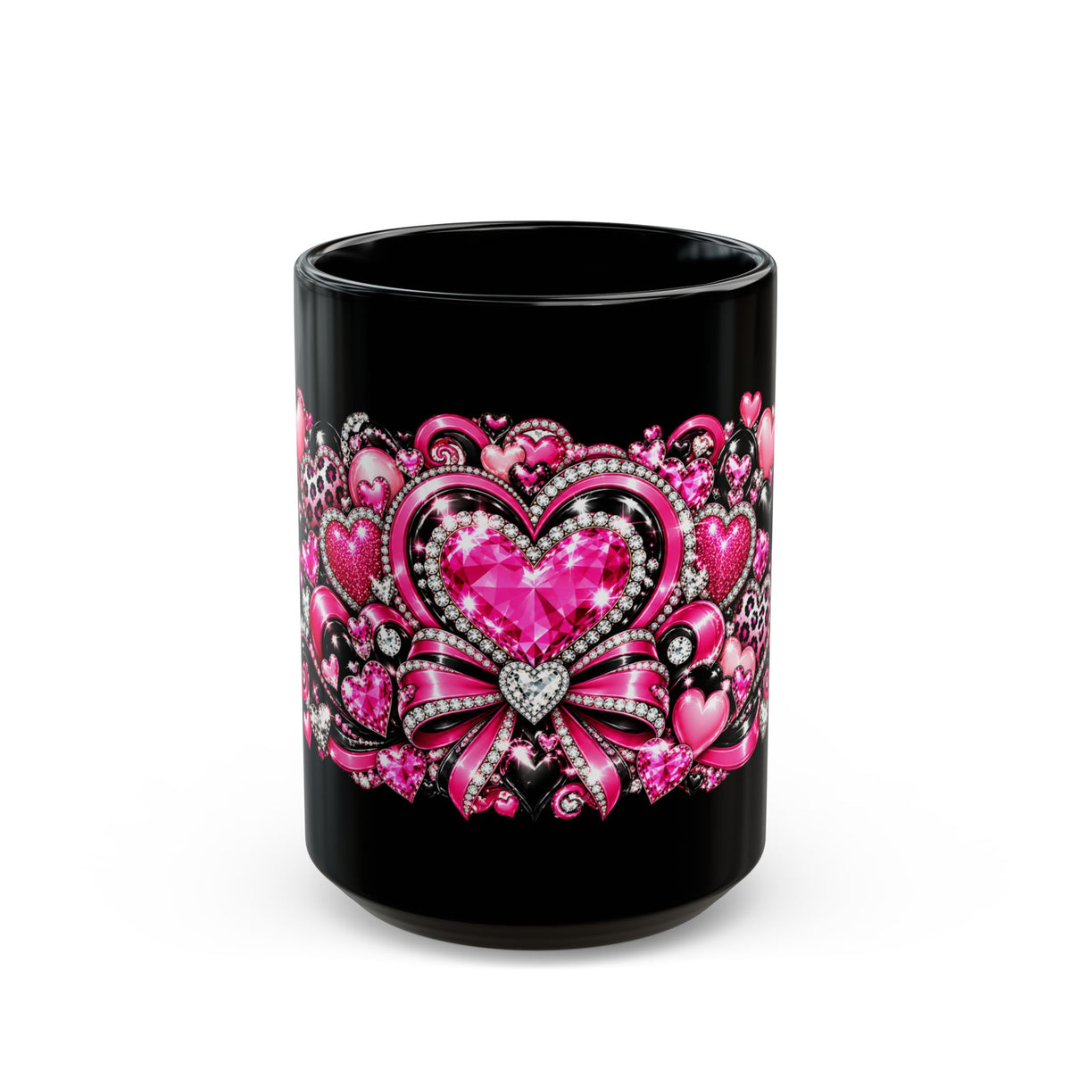 Pink Heart and Bow Valentine’s Day Mug