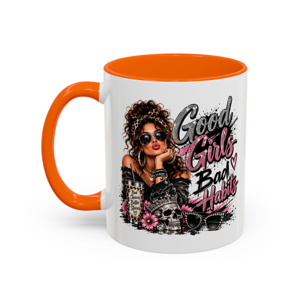 Good Girls Bad Habits Accent Coffee Mug – 11/15oz Stylish Graphic Mug for Trendy Women
