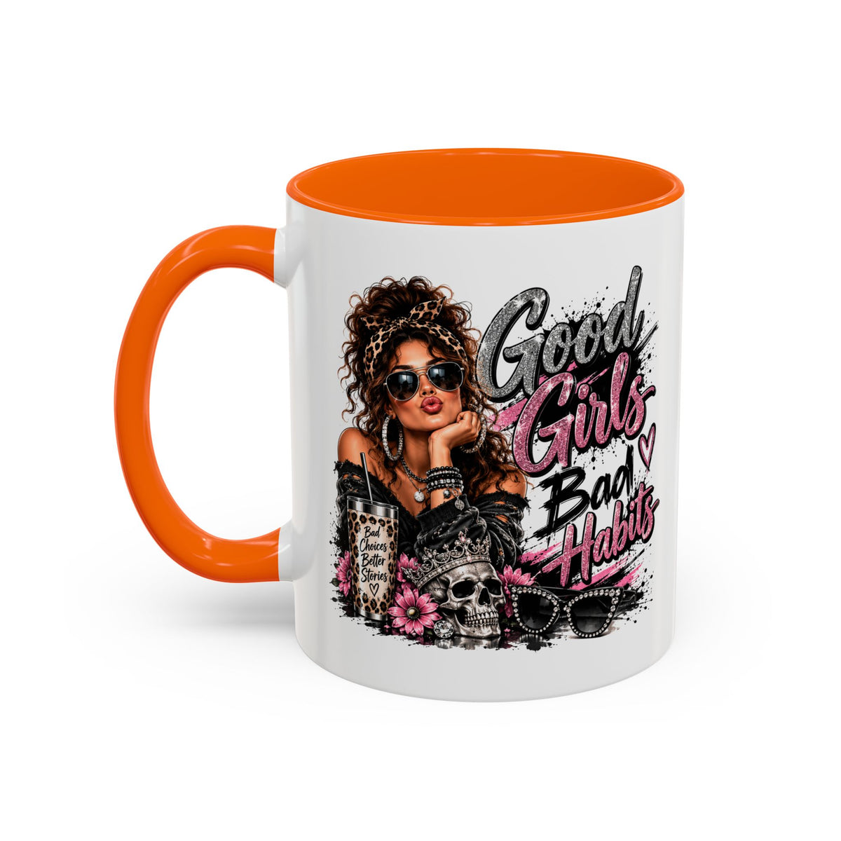 Good Girls Bad Habits Accent Coffee Mug – 11/15oz Stylish Graphic Mug for Trendy Women