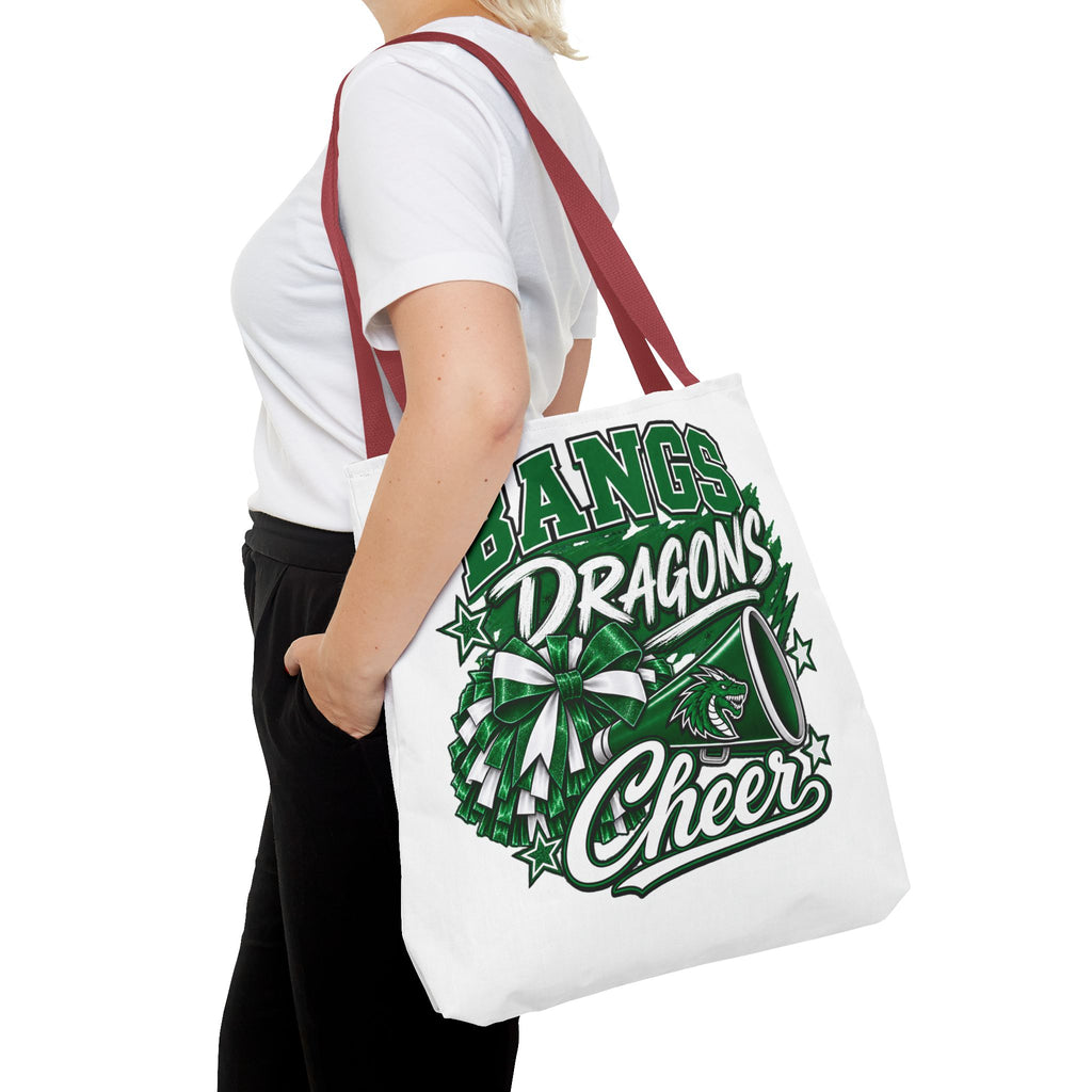 Bangs Dragons Cheer Tote Bag – Pom-Pom & Megaphone School Spirit Tote