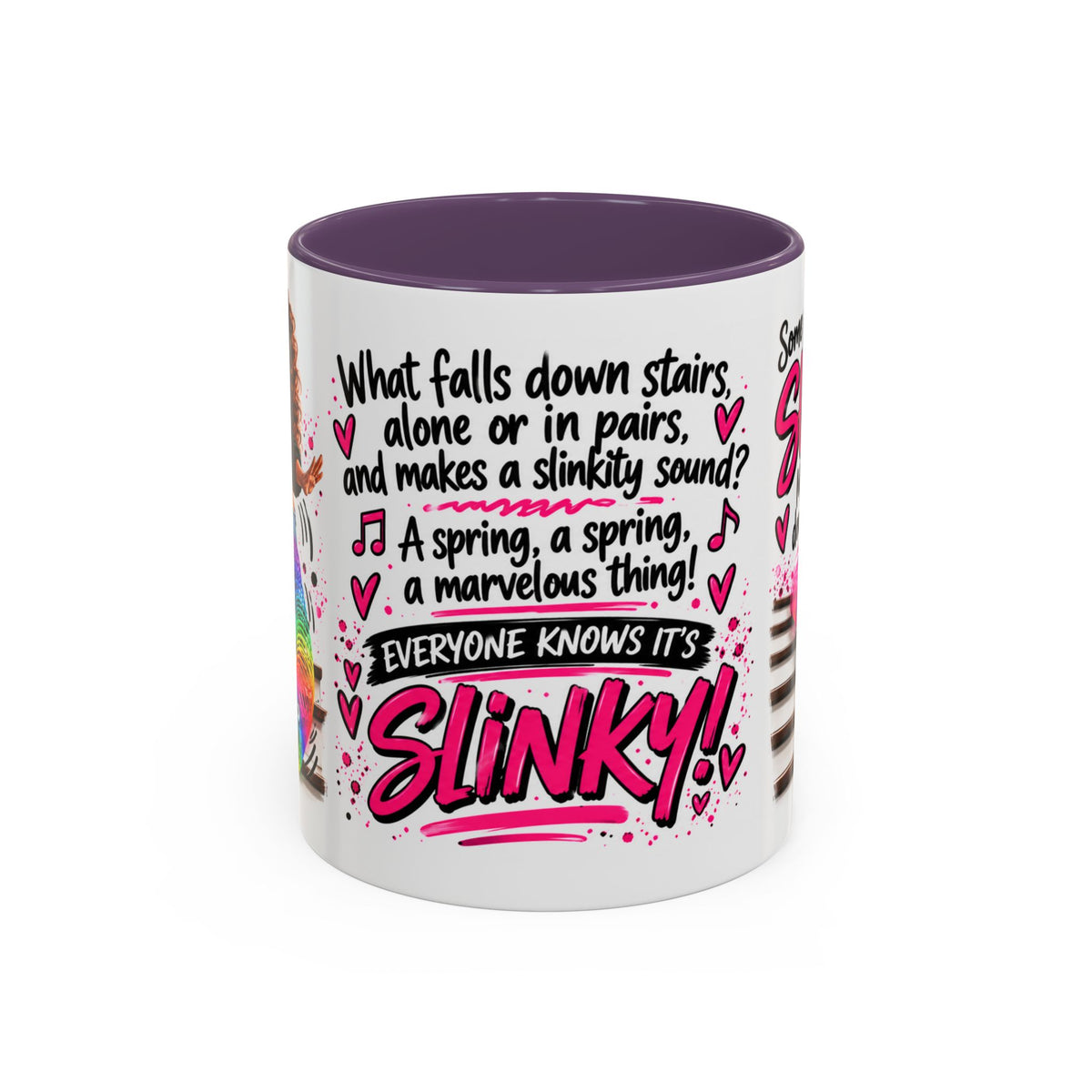 Slinky Coffee Mug — Funny Rainbow Slinky Gift for Friends & Teachers
