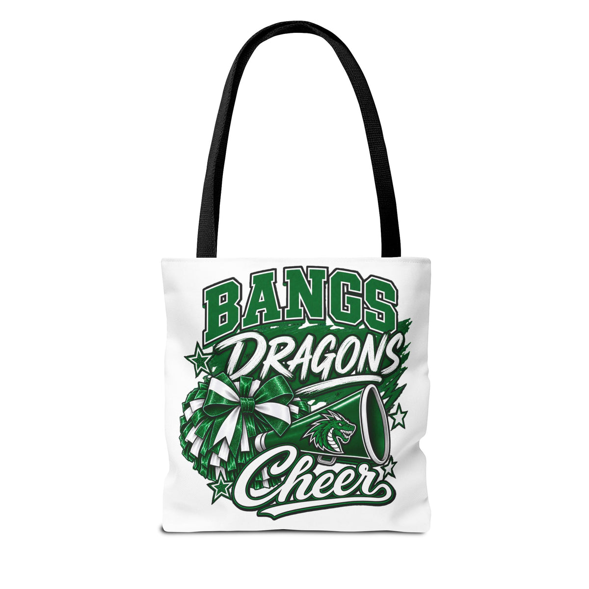 Bangs Dragons Cheer Tote Bag – Pom-Pom & Megaphone School Spirit Tote