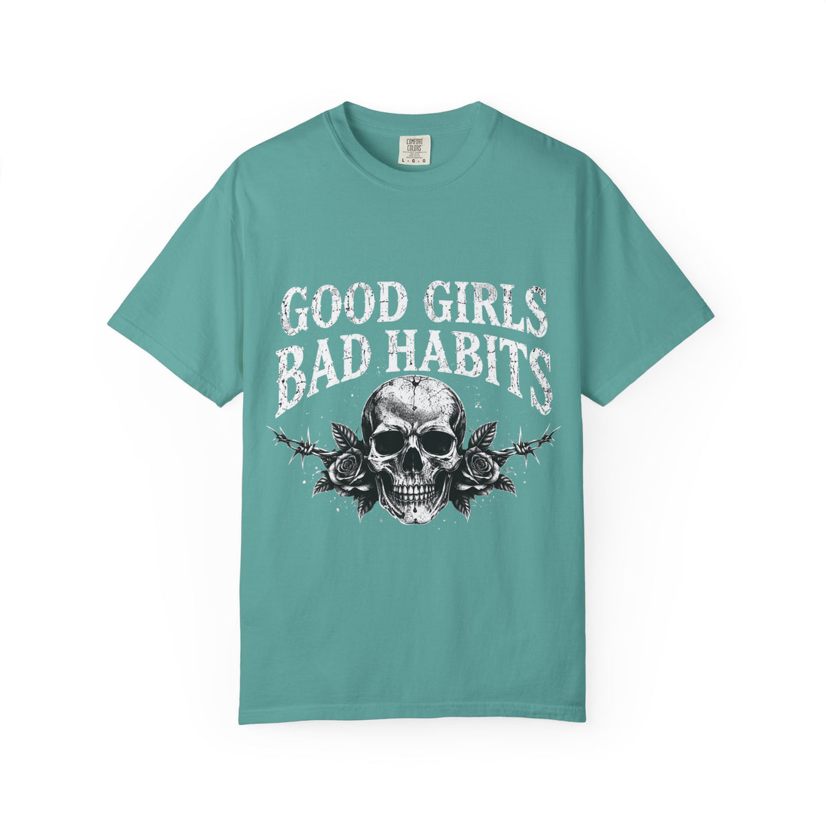 Good Girls Bad Habits Skull T-Shirt
