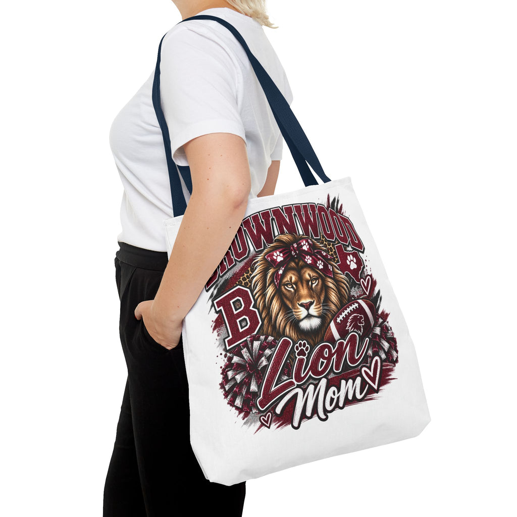 Lion Mom Tote Bag — Brownwood School Spirit Lion Mom Tote