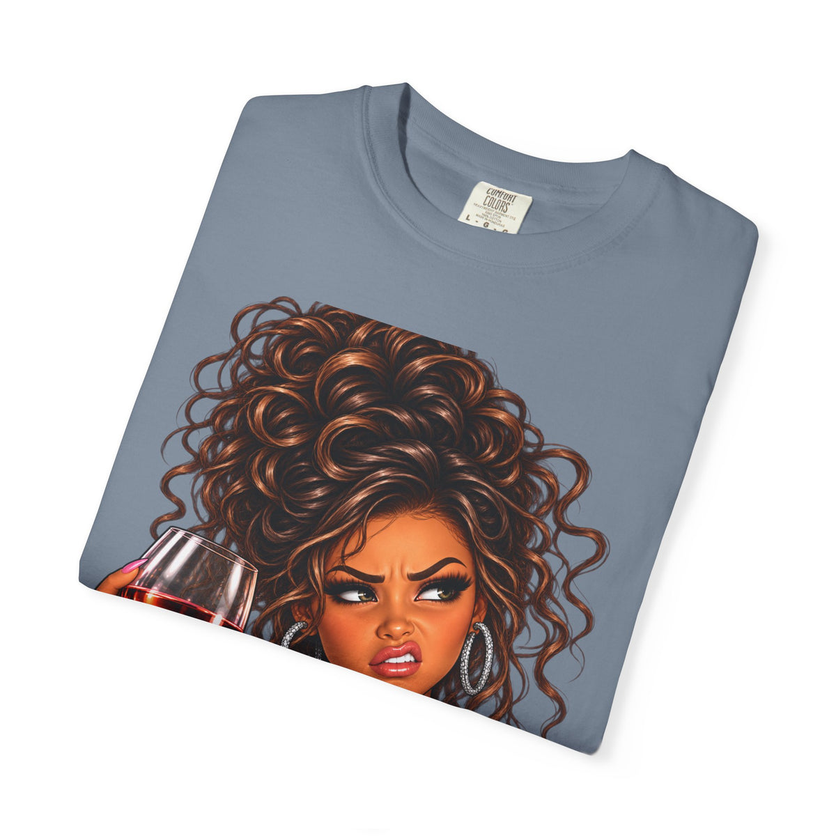 Sassy Curly Girl Wine T-Shirt