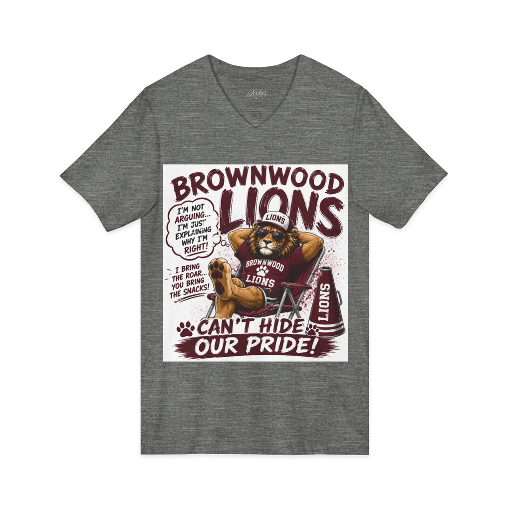 Brownwood Lions "Can't Hide Our Pride" V-Neck Tee