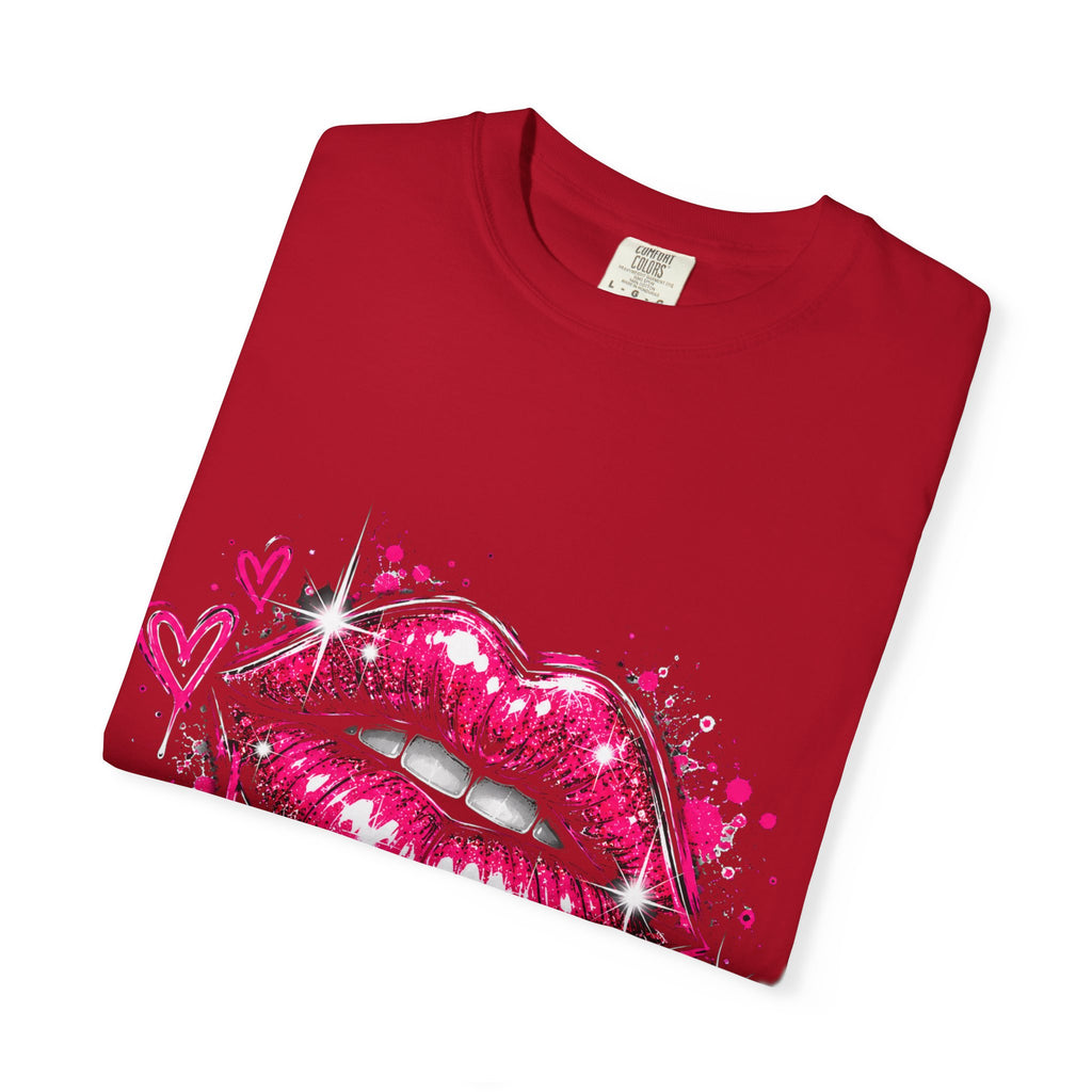 Dripping Pink Kiss T‑Shirt — Graffiti Lip Art Tee