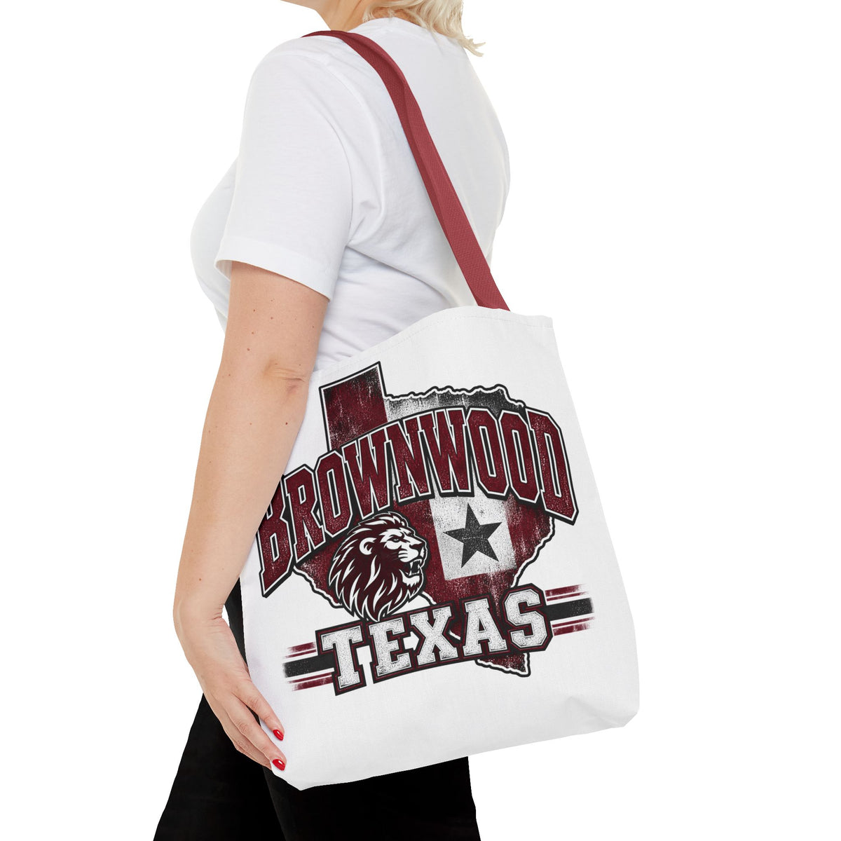 Brownwood Texas Lion Tote Bag – Vintage State Pride AOP Tote