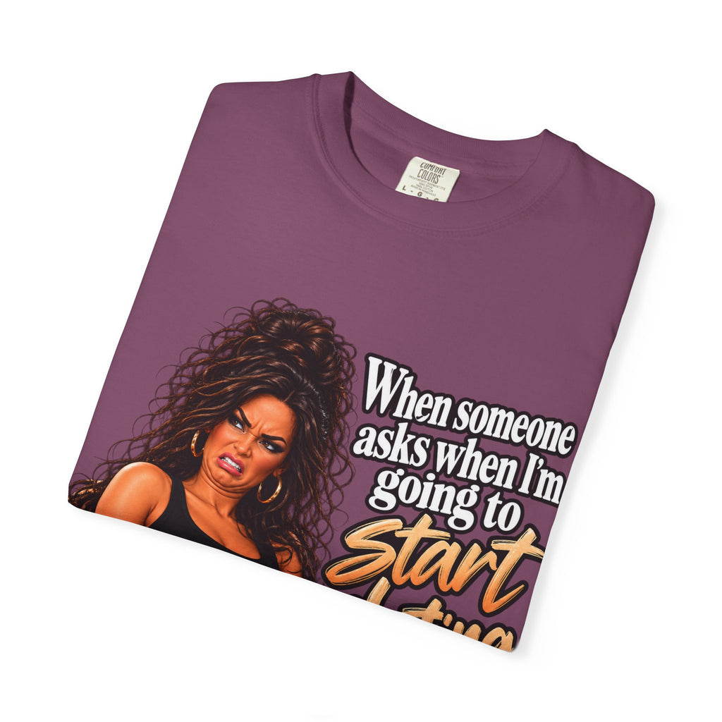 Graphic T-Shirt — "When someone asks when I’m going to start dating again" Retro Diva Tee