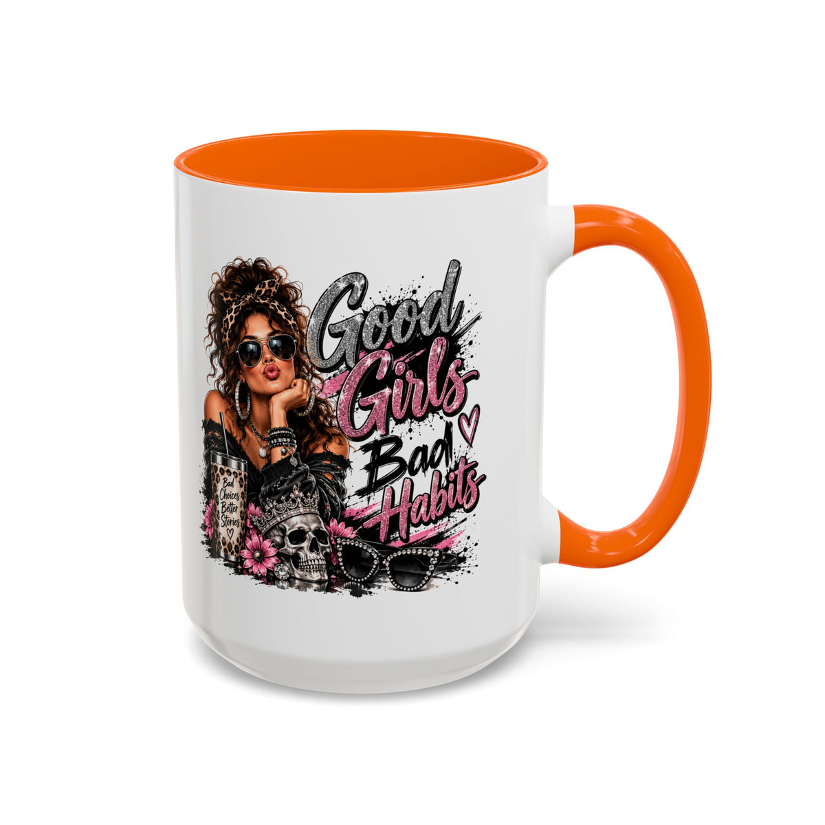 Good Girls Bad Habits Accent Coffee Mug – 11/15oz Stylish Graphic Mug for Trendy Women