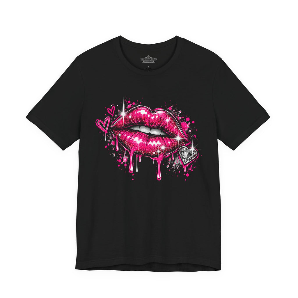 Kiss Lips Graphic Tee Sparkly