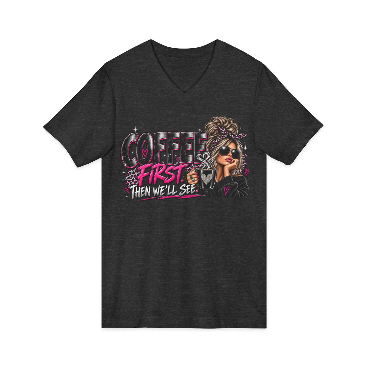Unisex Jersey Short Sleeve V-Neck Tee