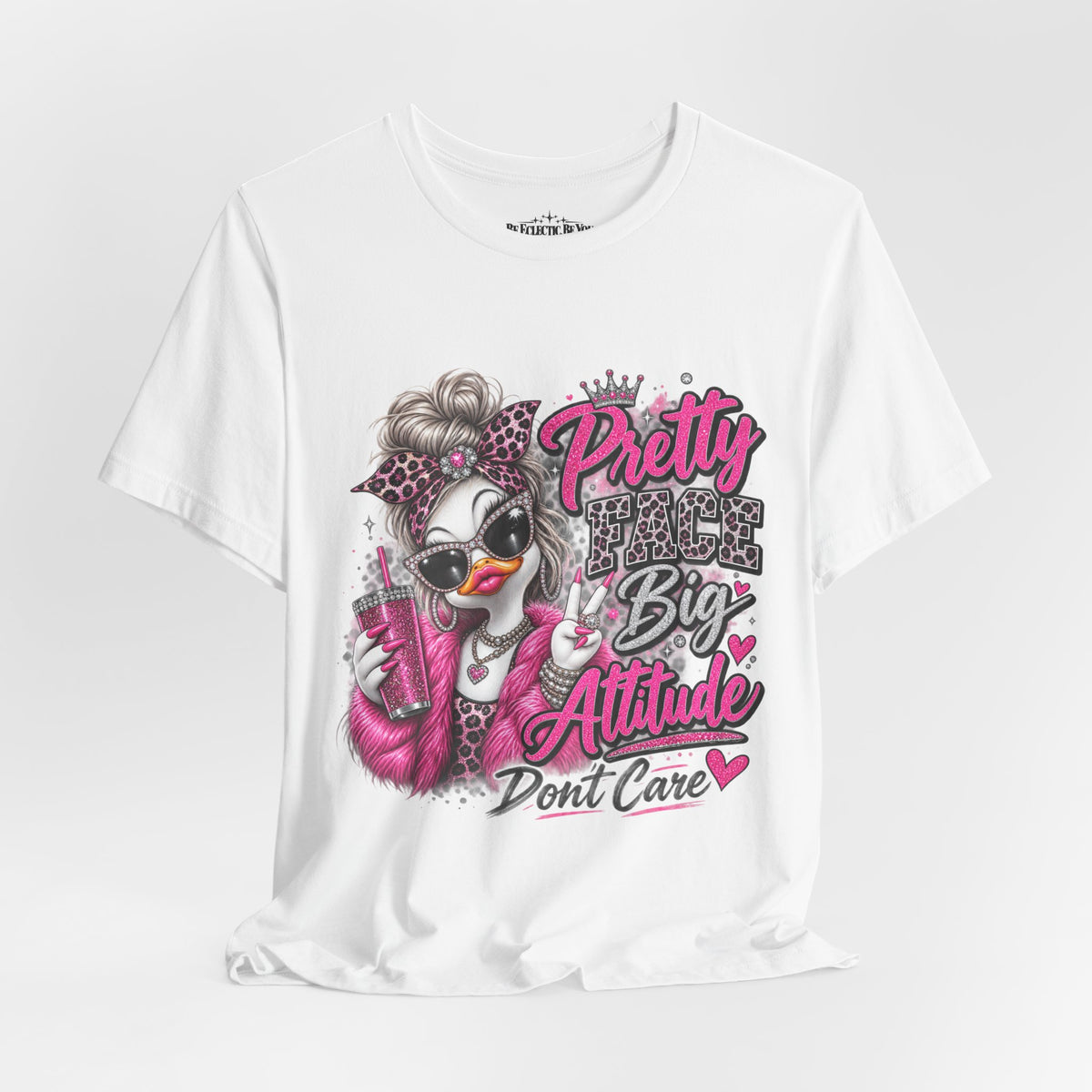 Pretty with a Big Attitude Don’t Care Graphic T-Shirt