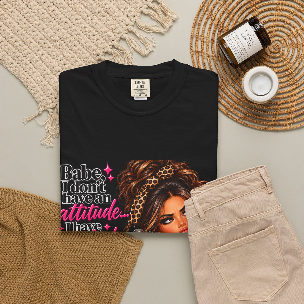 Attitude Diva T‑Shirt — "Babe I don’t have an attitude, I have standards" Graphic Tee