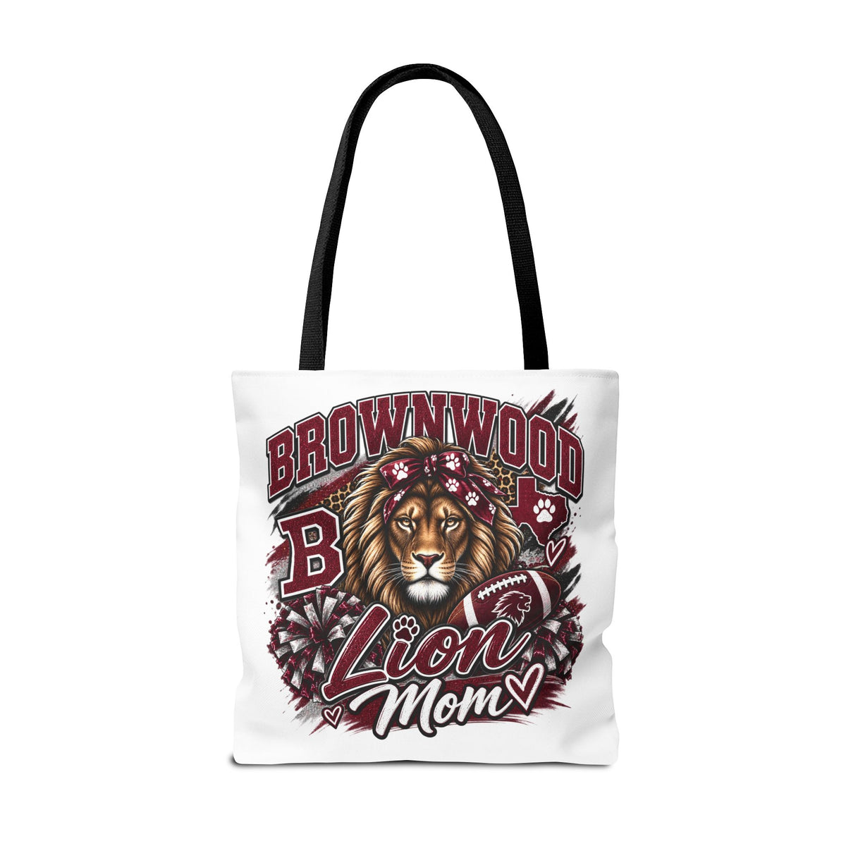 Lion Mom Tote Bag — Brownwood School Spirit Lion Mom Tote