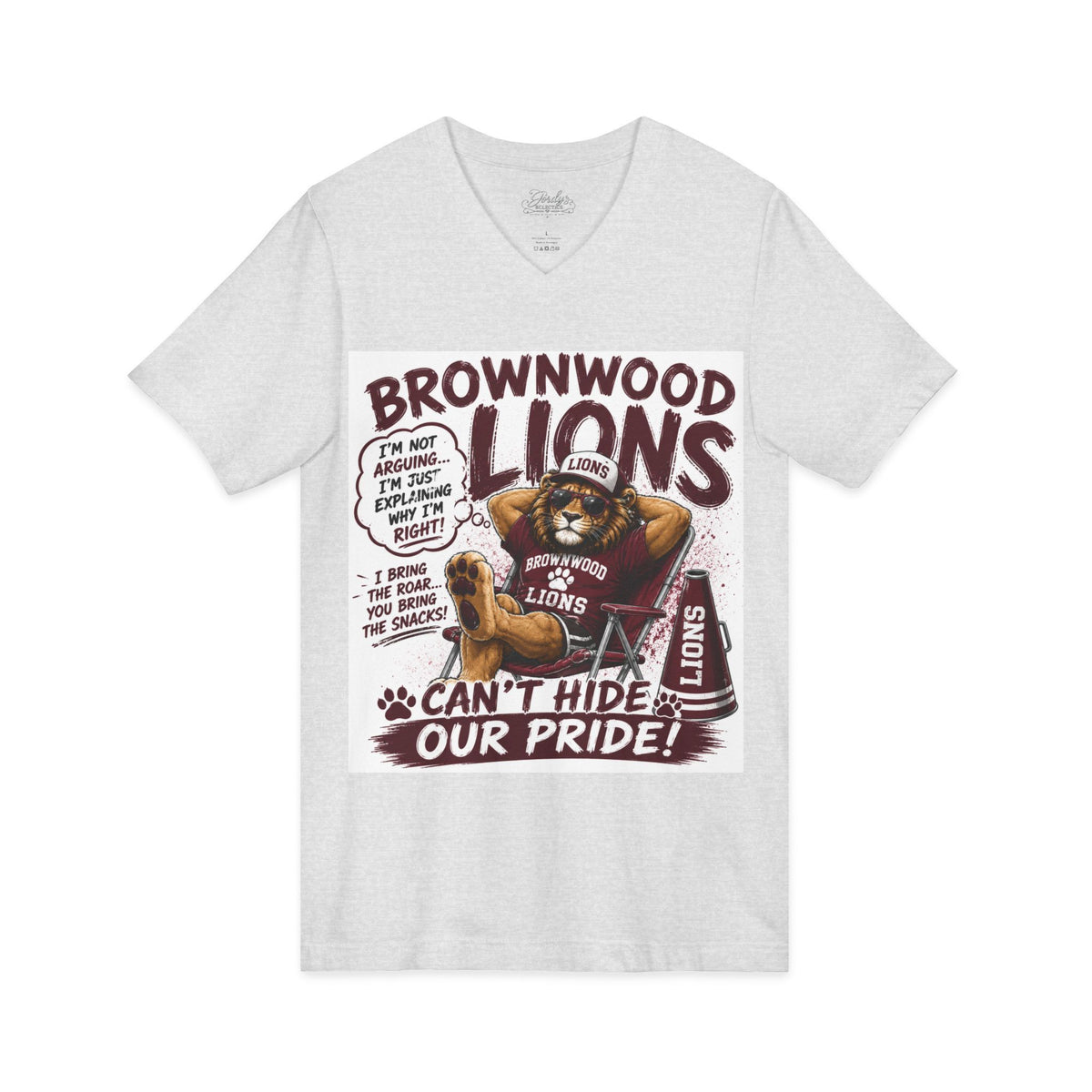 Brownwood Lions "Can't Hide Our Pride" V-Neck Tee