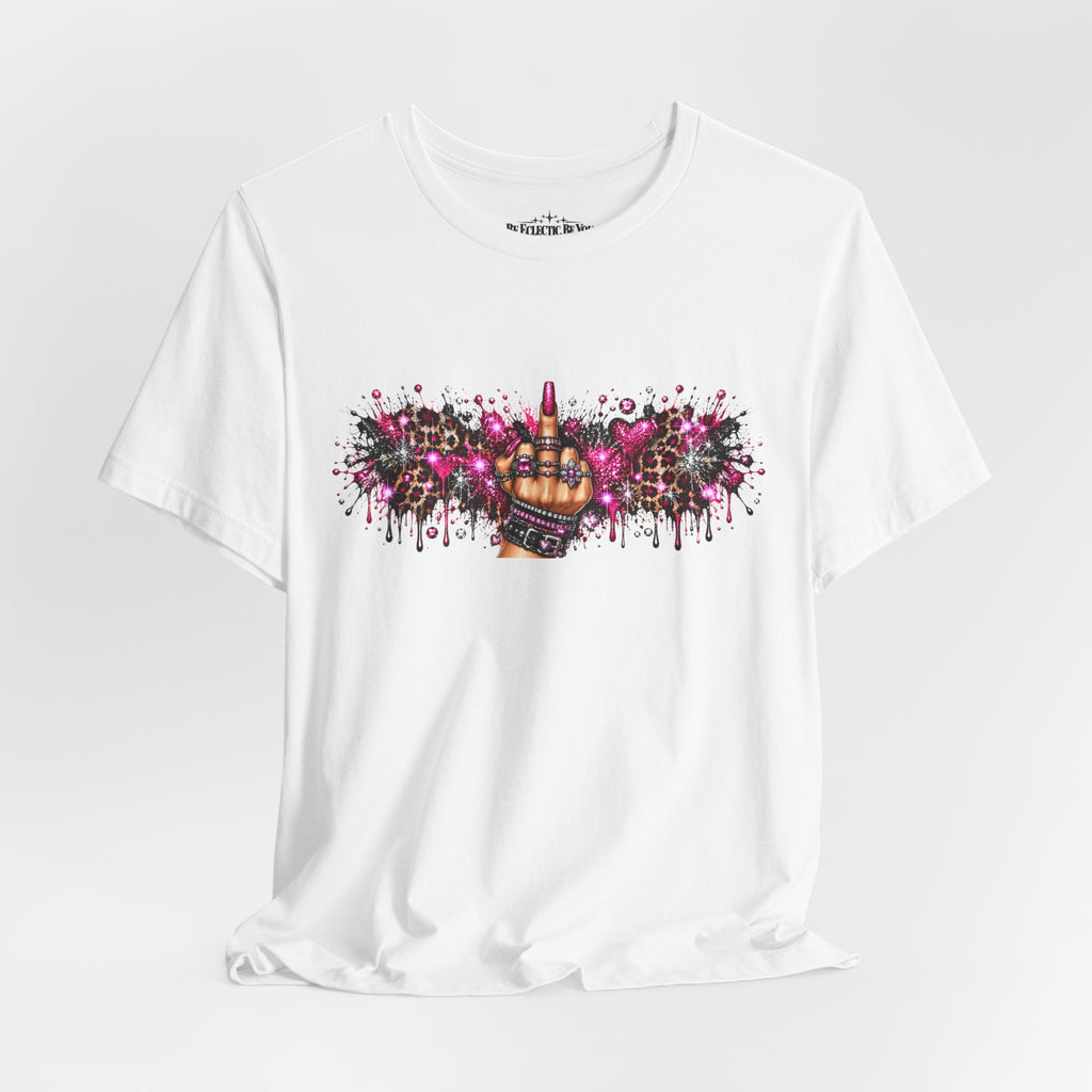 Colorful Rude Finger Graphic Tee