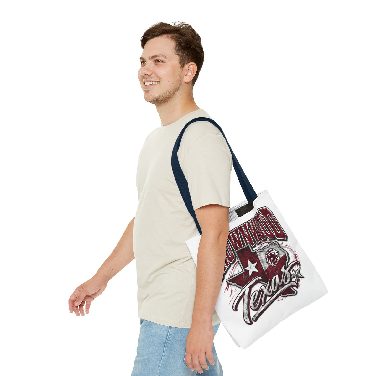 Brownwood Texas Tote Bag – Vintage State Pride AOP Canvas Tote