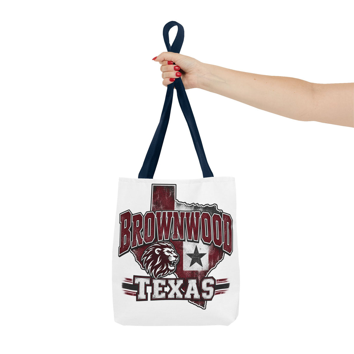 Brownwood Texas Lion Tote Bag – Vintage State Pride AOP Tote