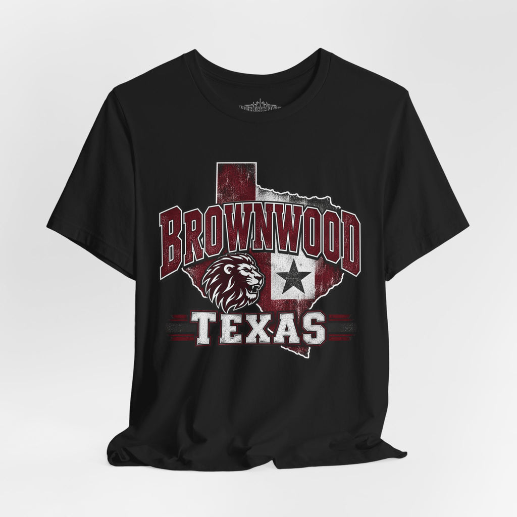 Brownwood Texas Lion Star Graphic T-Shirt