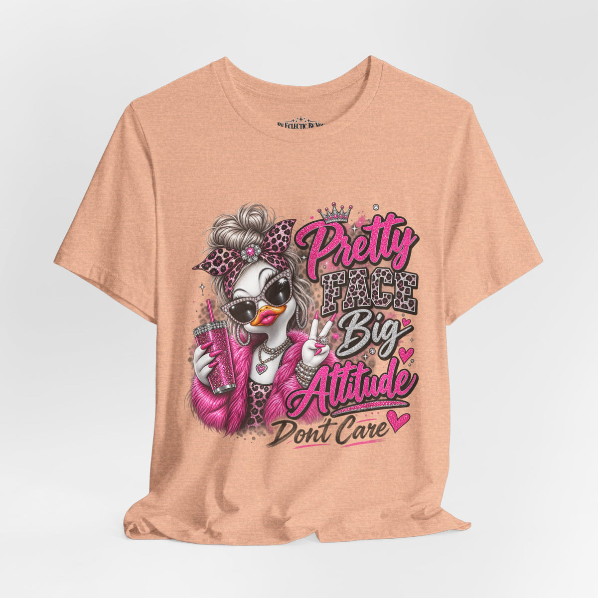 Pretty with a Big Attitude Don’t Care Graphic T-Shirt