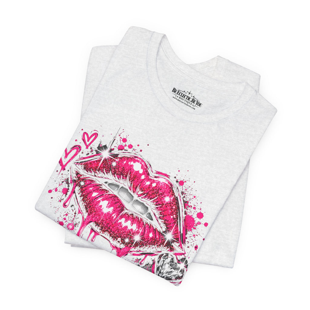 Kiss Lips Graphic Tee Sparkly