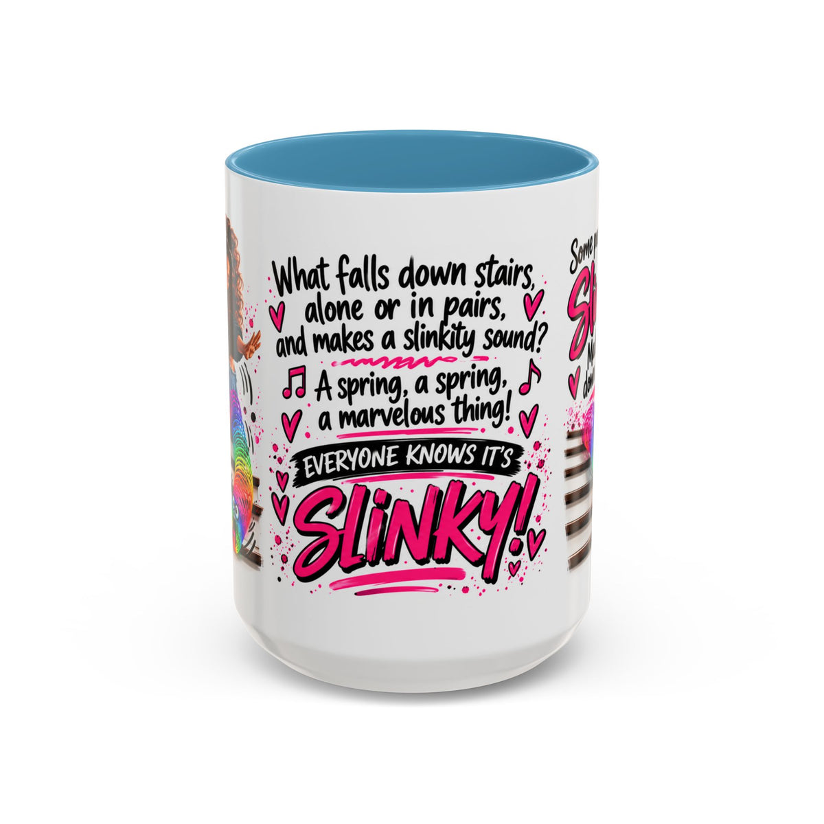 Slinky Coffee Mug — Funny Rainbow Slinky Gift for Friends & Teachers