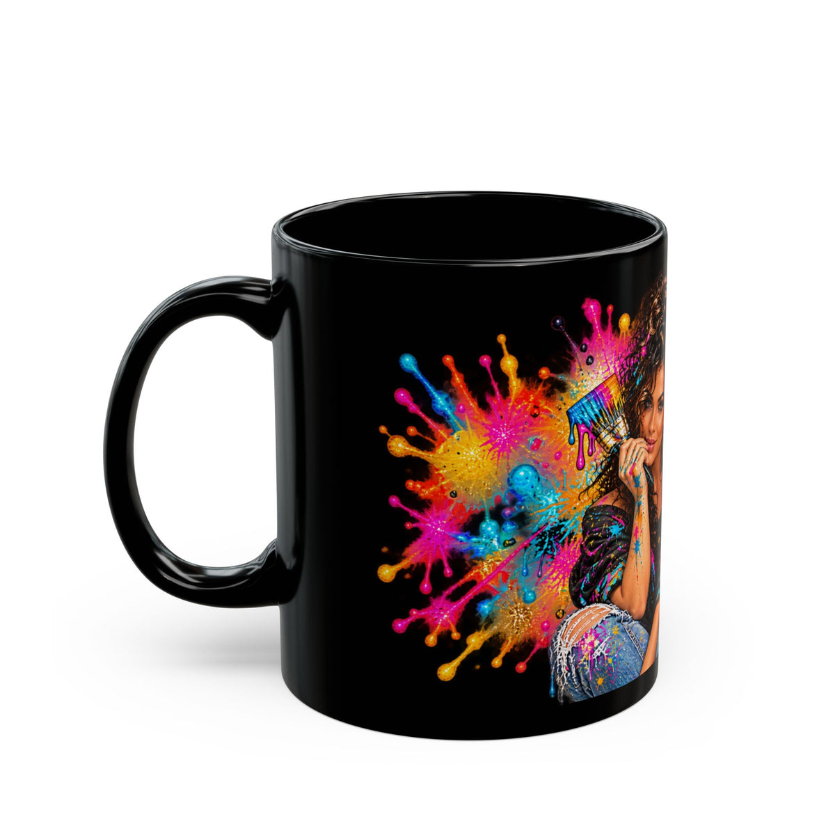 "If They Want to Paint You as the Villain, Then Pose" Colorful Graffiti Design (11oz/15oz)