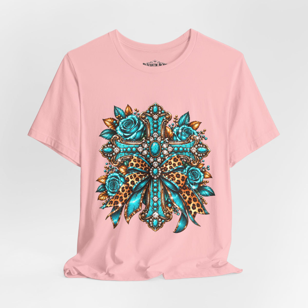 Bohemian Turquoise Floral Paisley T-Shirt