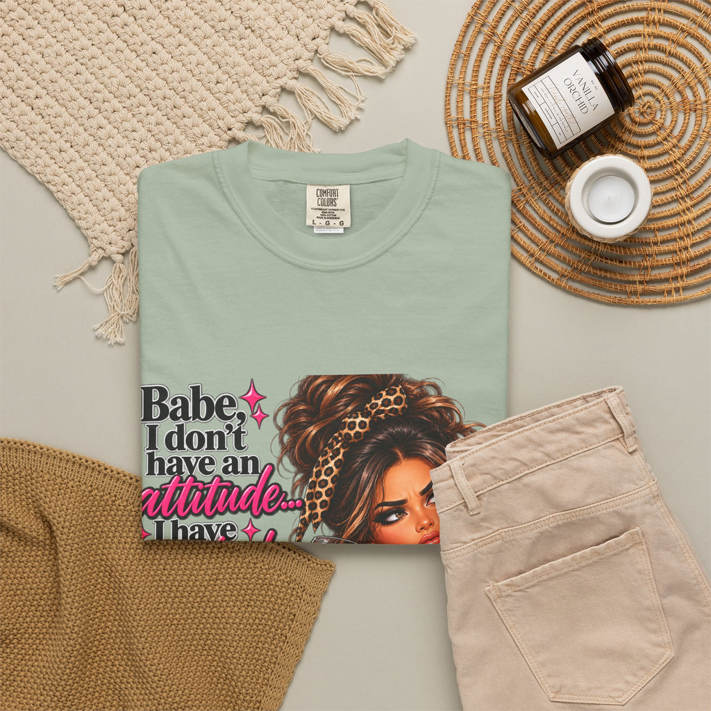 Attitude Diva T‑Shirt — "Babe I don’t have an attitude, I have standards" Graphic Tee
