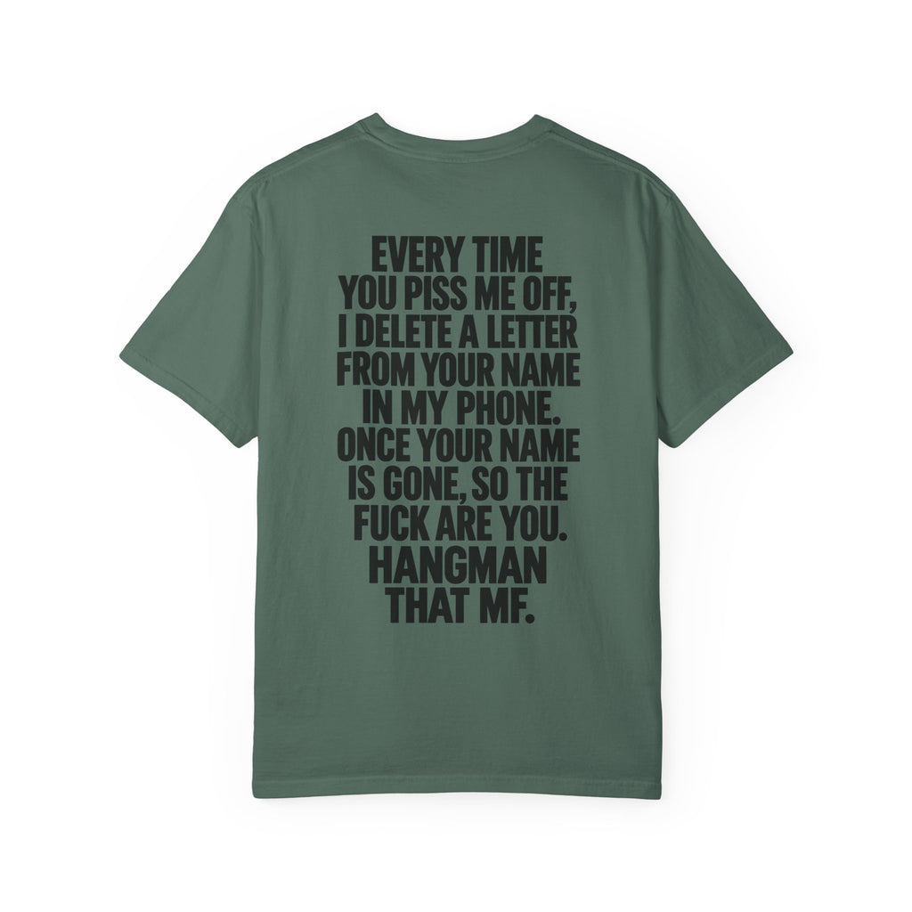 Hangman Game Unisex Garment-Dyed T-shirt