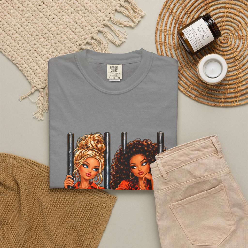 Prison BFFs Graphic T-Shirt — “Me and My Emergency Contact in the Same Emergency”