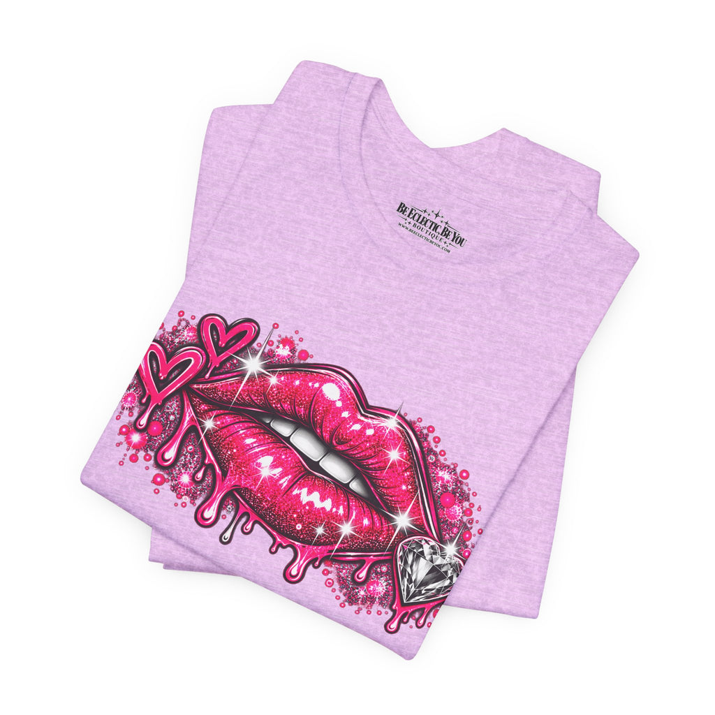 Sparkly Pink Lips Graphic Tee