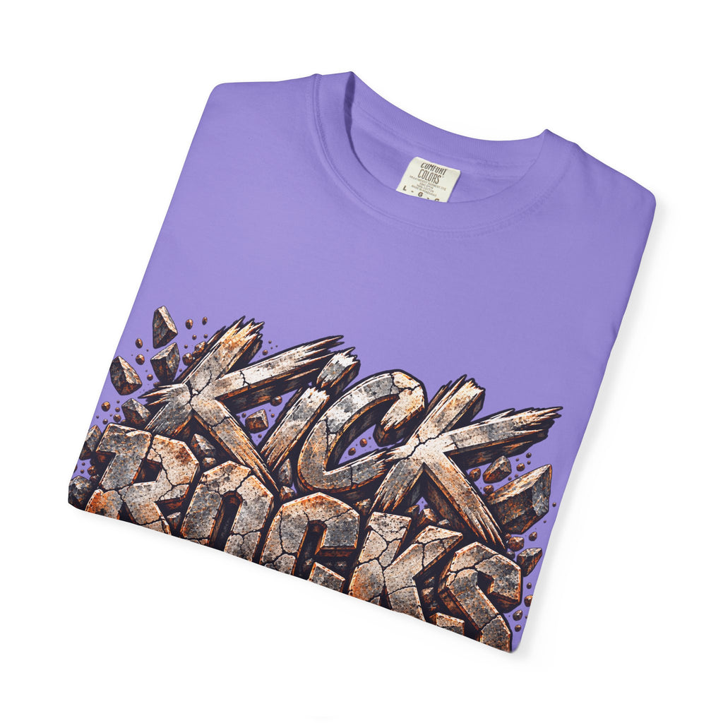 Kick Rocks T‑Shirt — Grunge Stone Graffiti Tee
