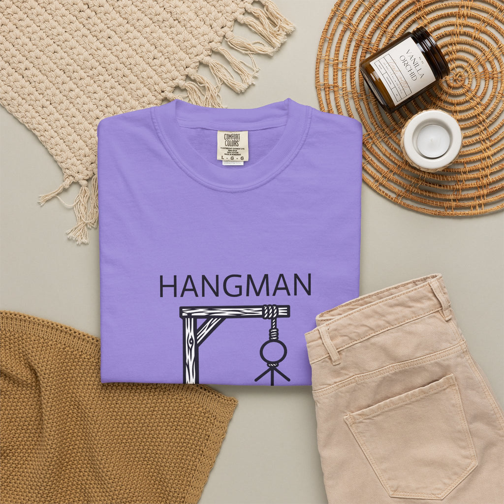 Hangman Game Unisex Garment-Dyed T-shirt