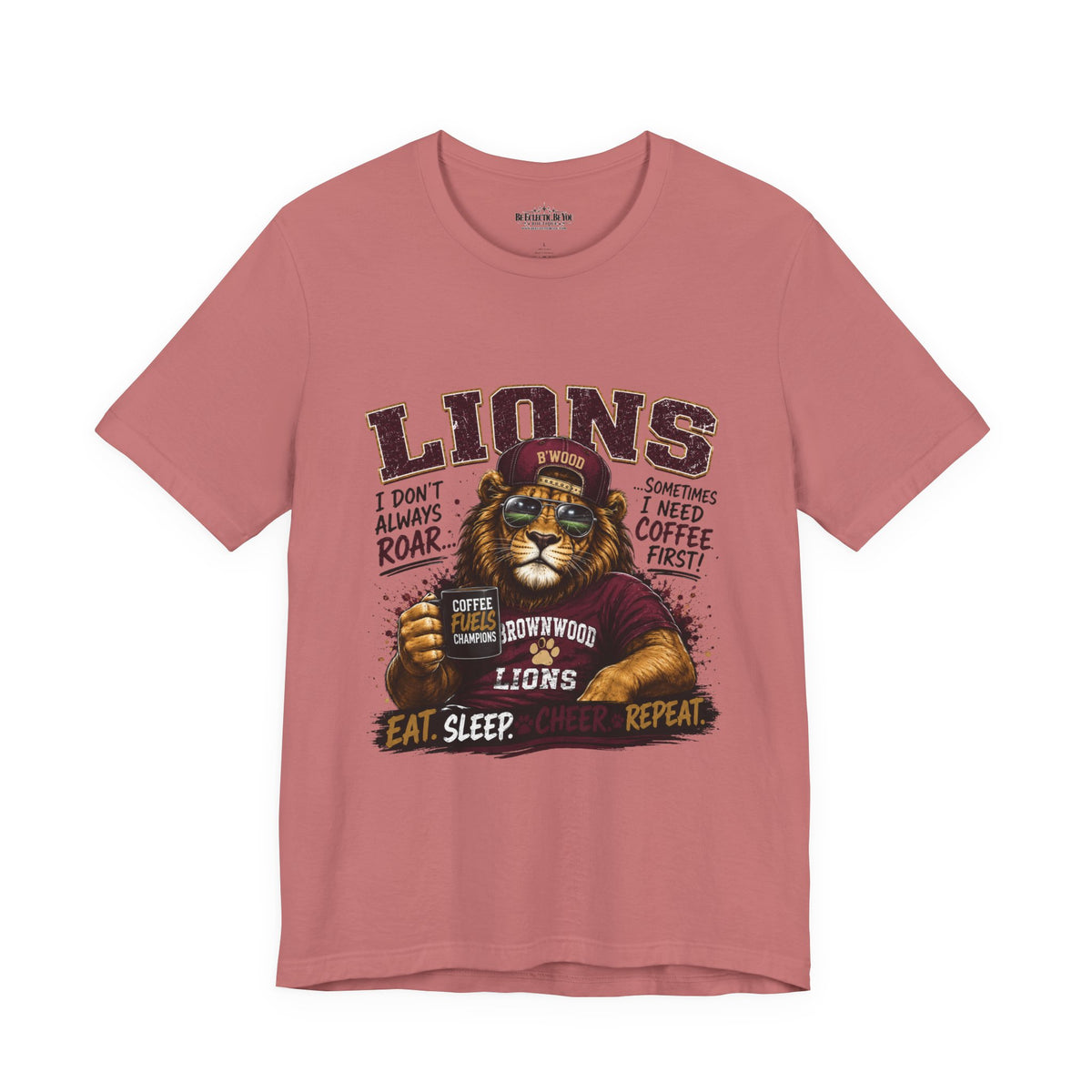 Lions Coffee First Eat Sleep Repeat Graphic T-Shirt