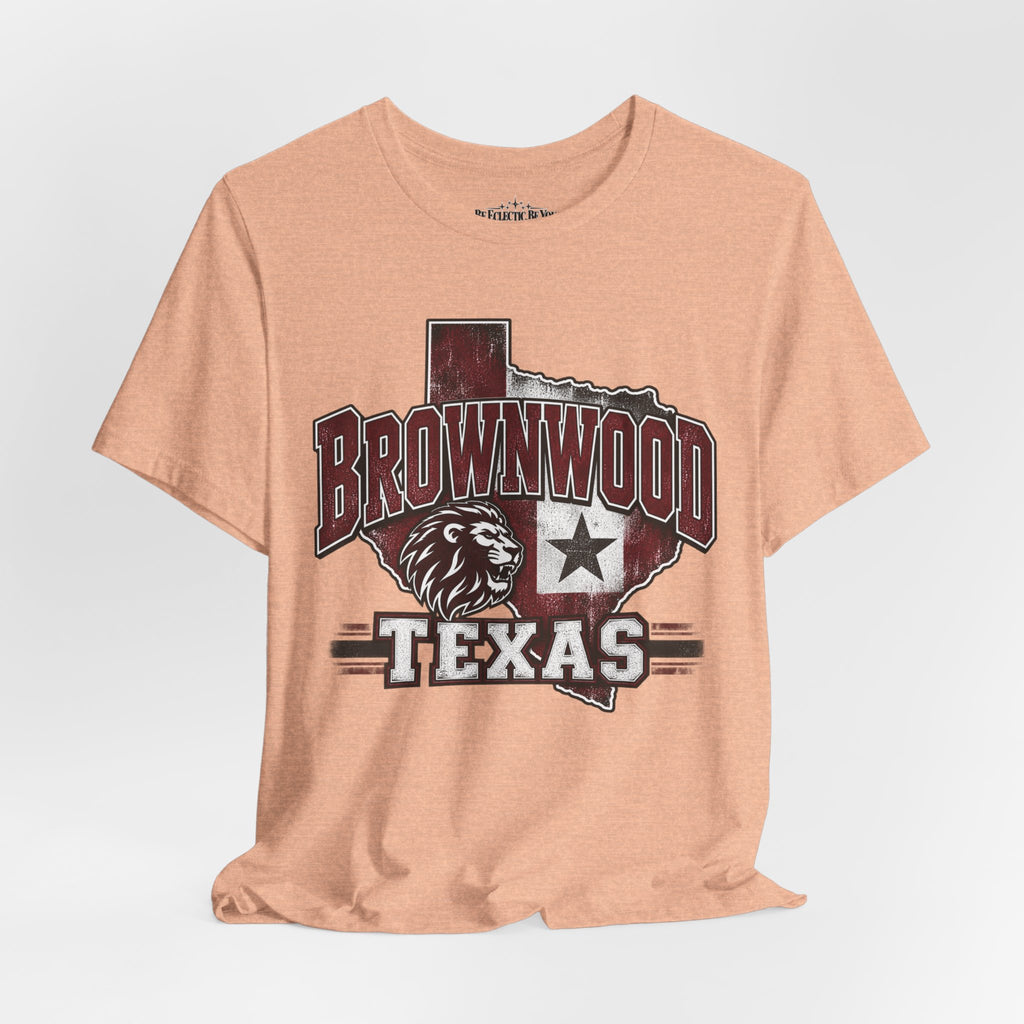 Brownwood Texas Lion Star Graphic T-Shirt