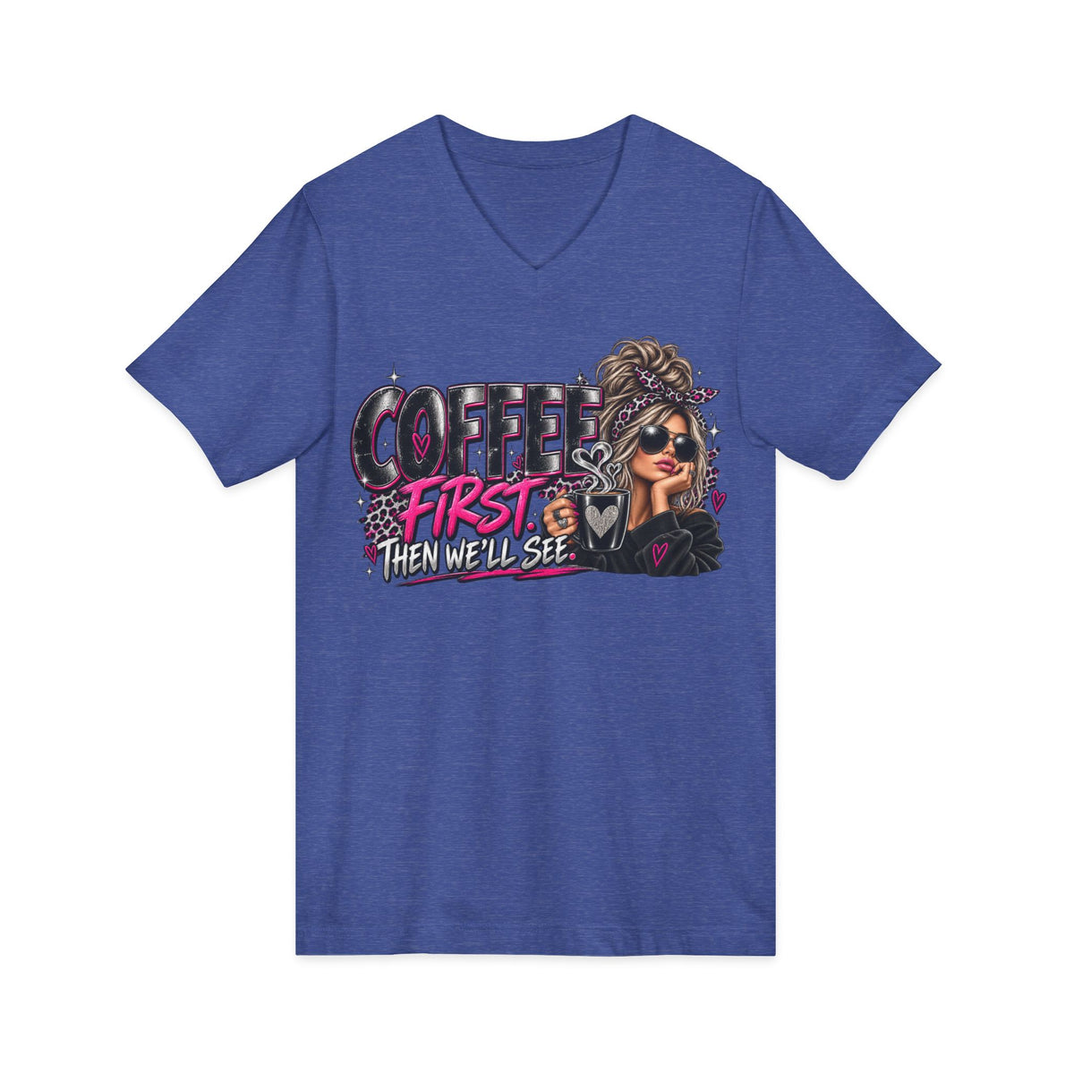 Unisex Jersey Short Sleeve V-Neck Tee