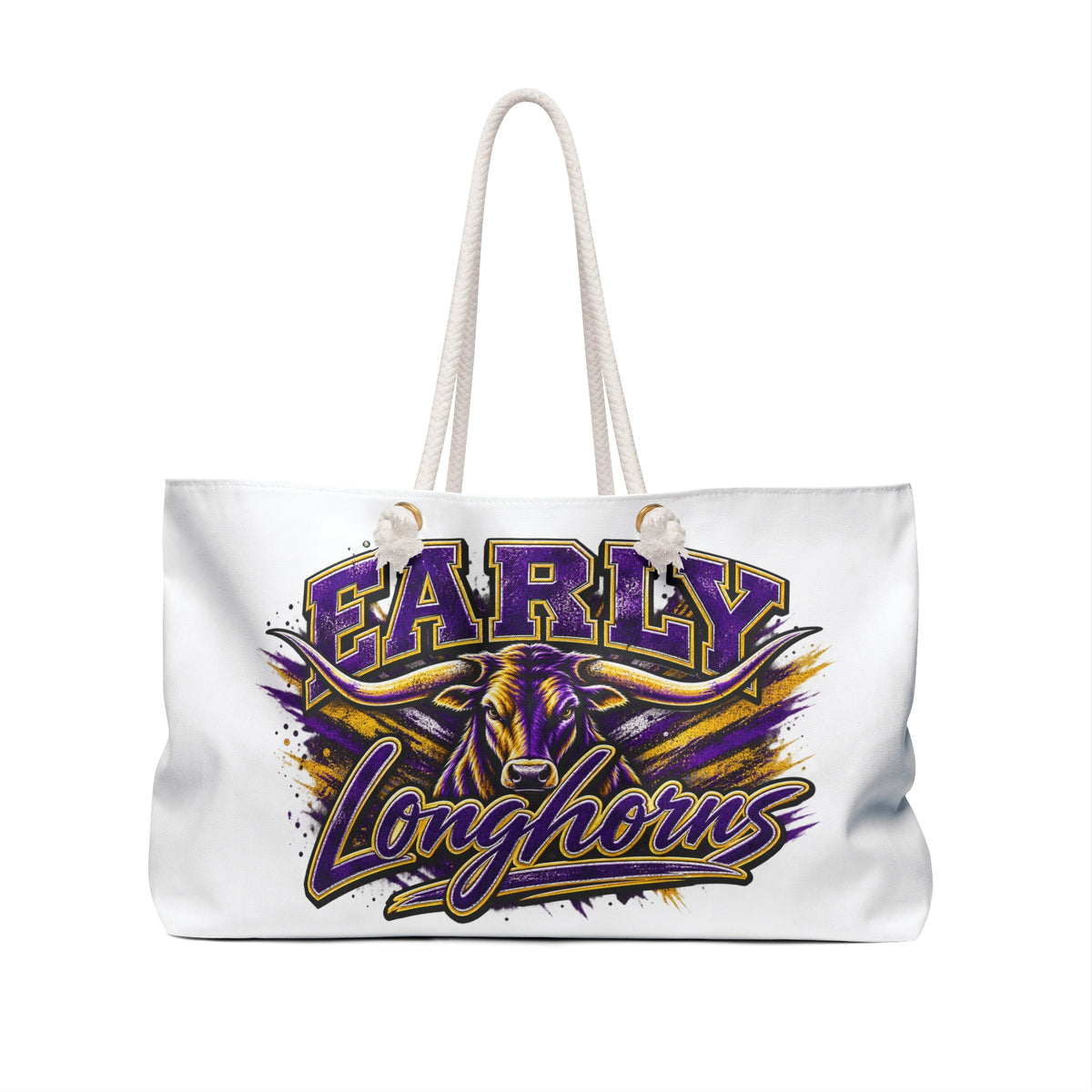Weekender Bag — Early Longhorns Graphic Travel Tote