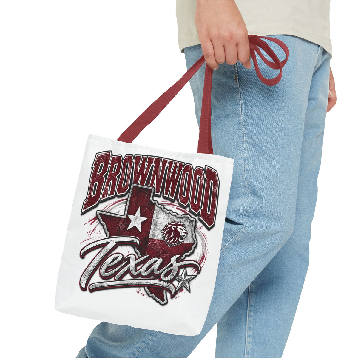 Brownwood Texas Tote Bag – Vintage State Pride AOP Canvas Tote