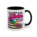 Funny 'Some People Are Like Slinkies' Accent Coffee Mug – Humorous Rainbow Slinky Gift