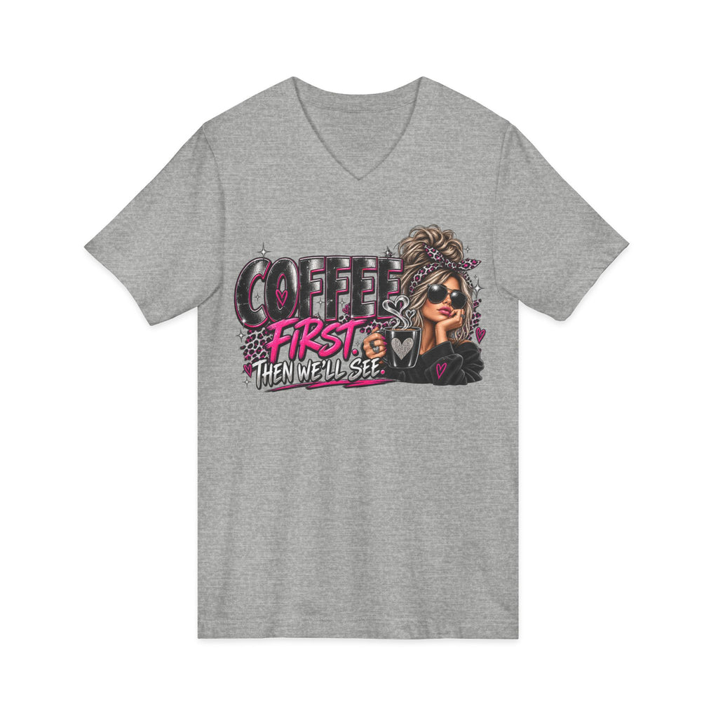 Unisex Jersey Short Sleeve V-Neck Tee