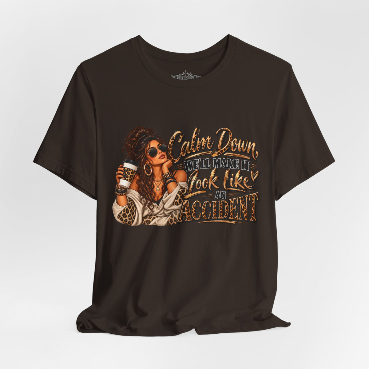 Calm Down Accident Graphic T-Shirt
