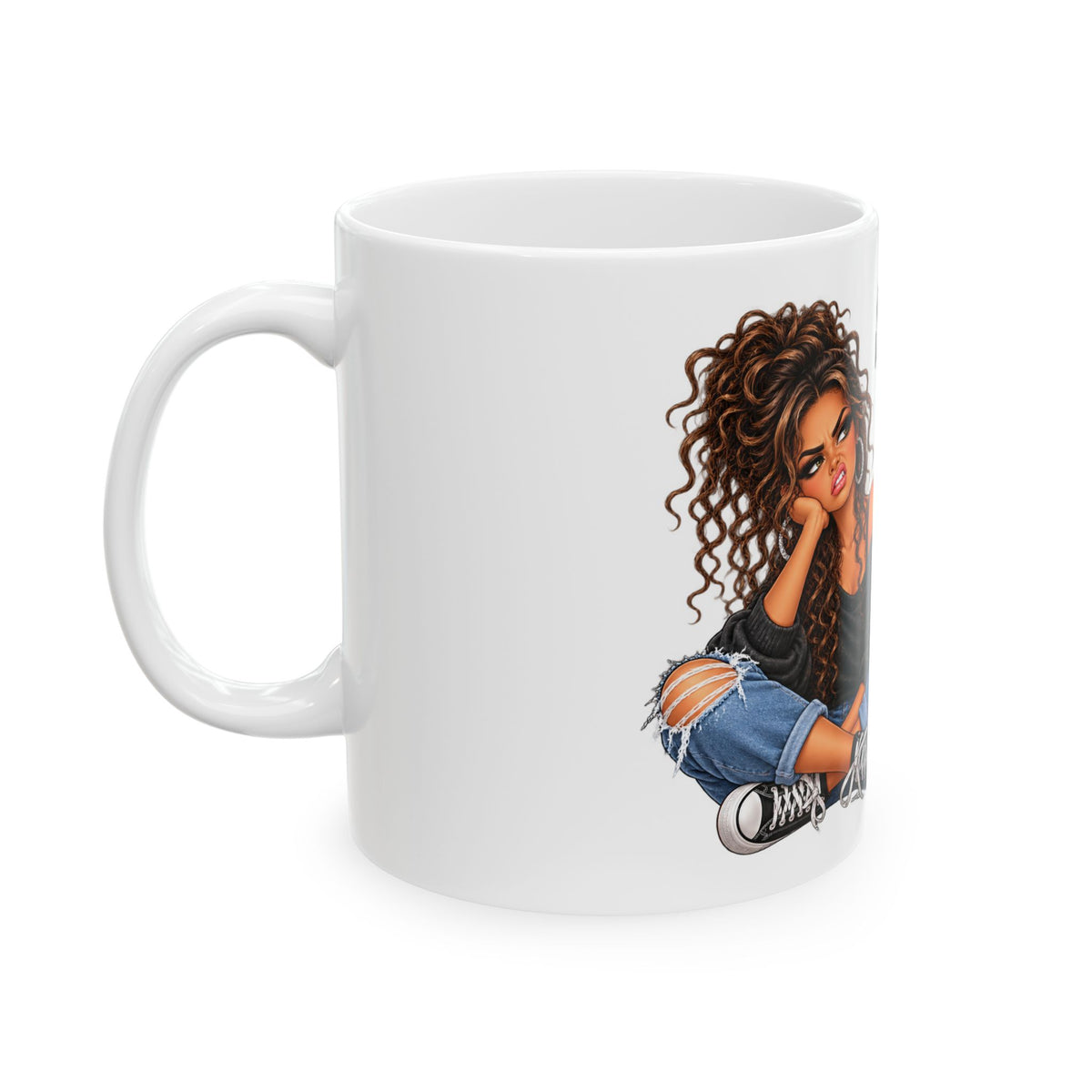 Funny Graphic Mug - "Some People Meditate, I Sigh, Hum, and Squeak a Little" Coffee Cup