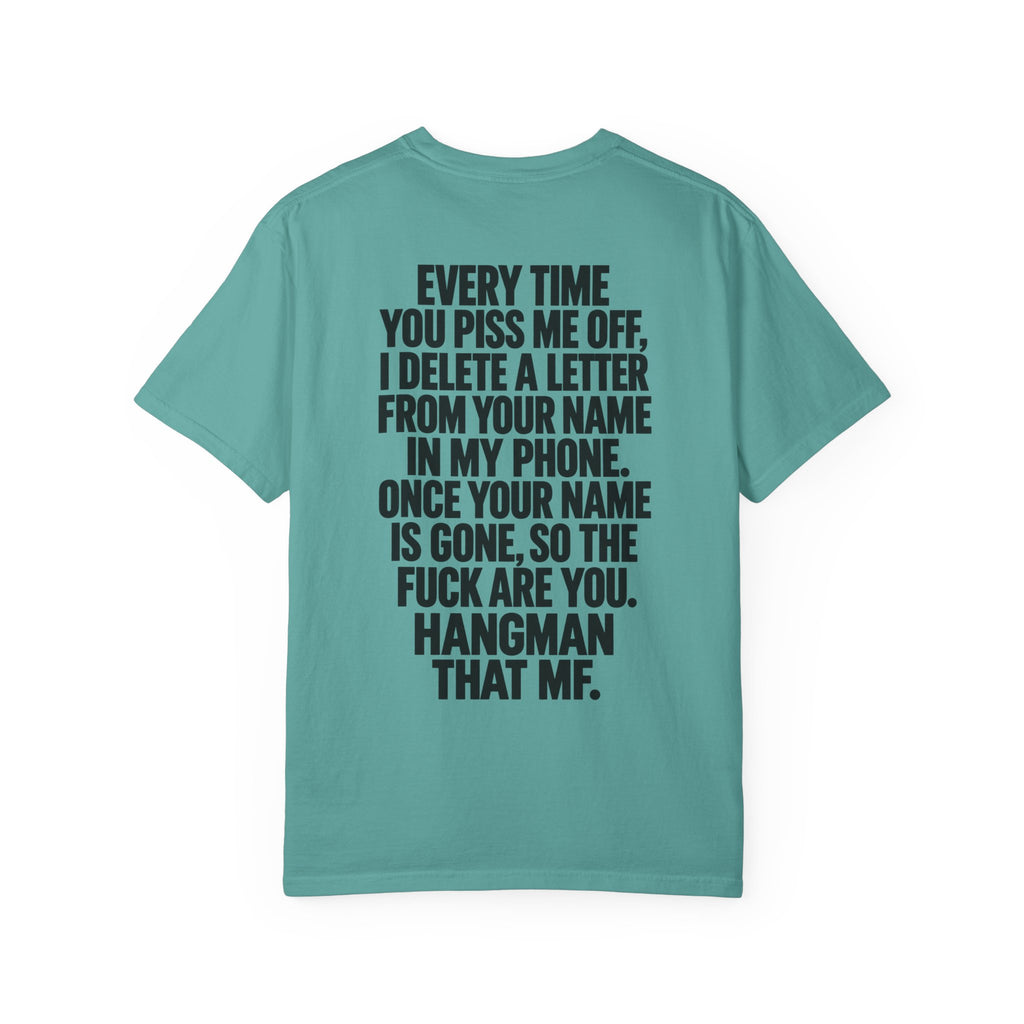 Hangman Game Unisex Garment-Dyed T-shirt