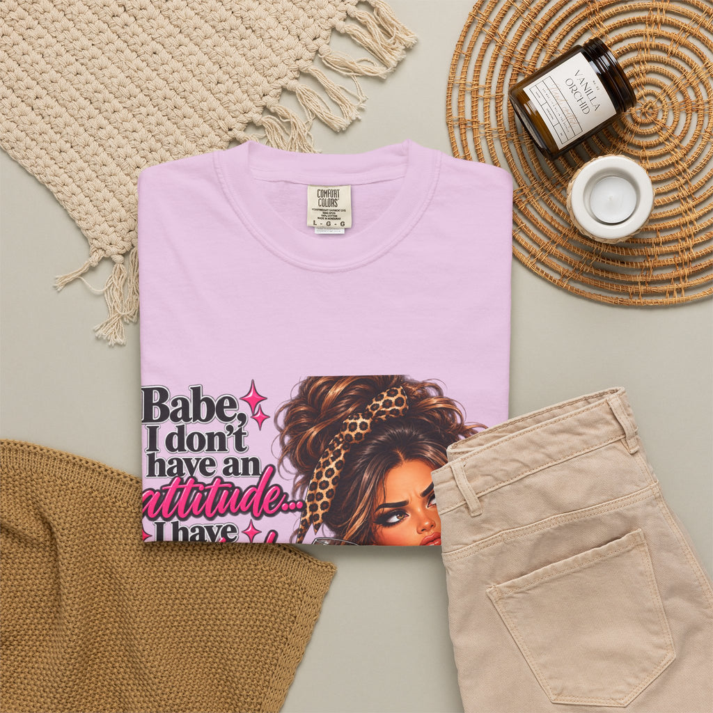 Attitude Diva T‑Shirt — "Babe I don’t have an attitude, I have standards" Graphic Tee