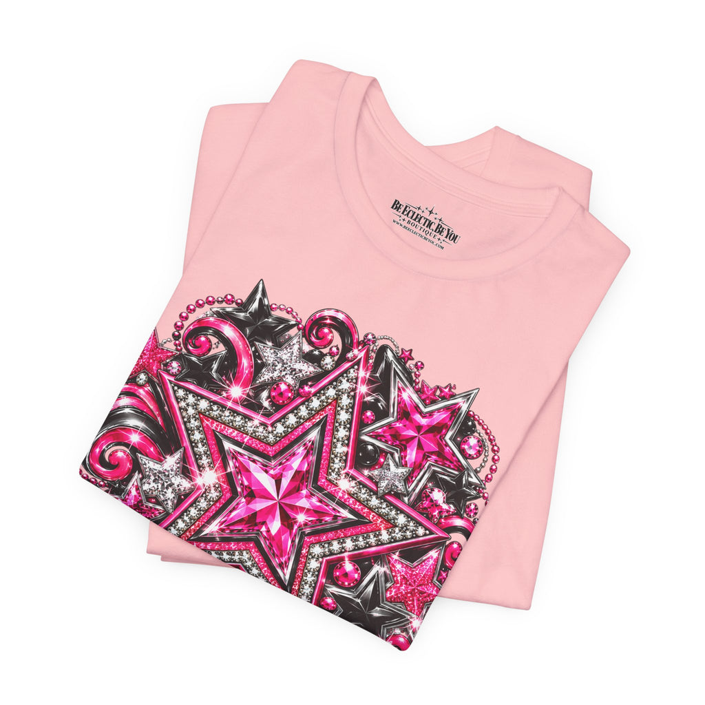 Pink Star Swirl Graphic Tee