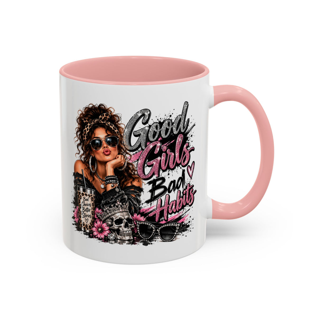 Good Girls Bad Habits Accent Coffee Mug – 11/15oz Stylish Graphic Mug for Trendy Women
