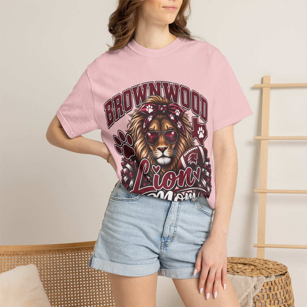 Brownwood Lion Mom T-Shirt — School Spirit Lioness Tee