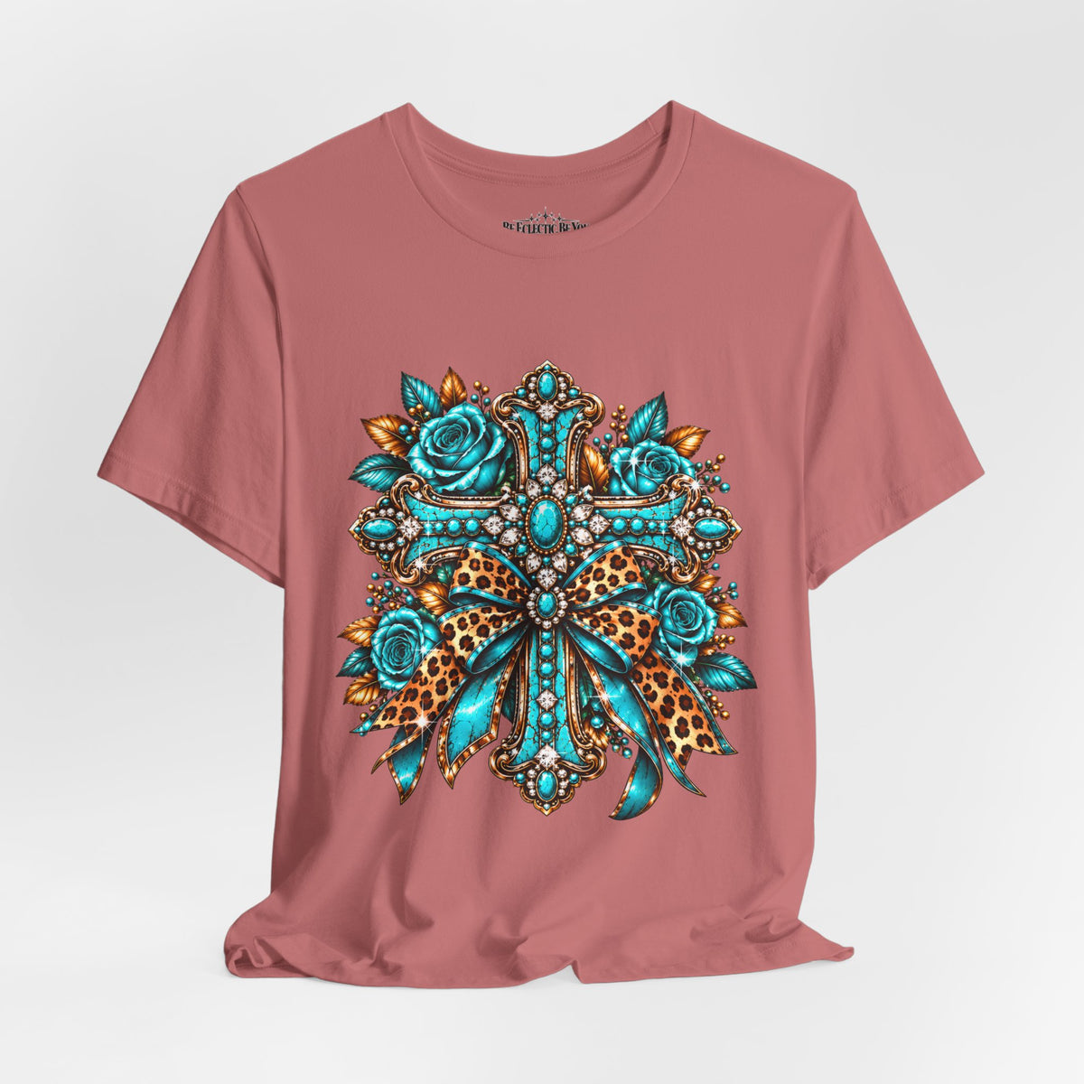 Bohemian Turquoise Floral Paisley T-Shirt